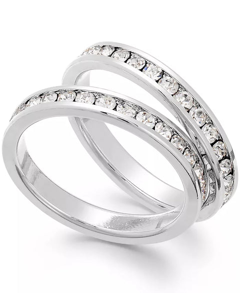 Charter Club Women's Glass Stone in Fine Silver Plate Duo Ring | Charter Club in Lebanon