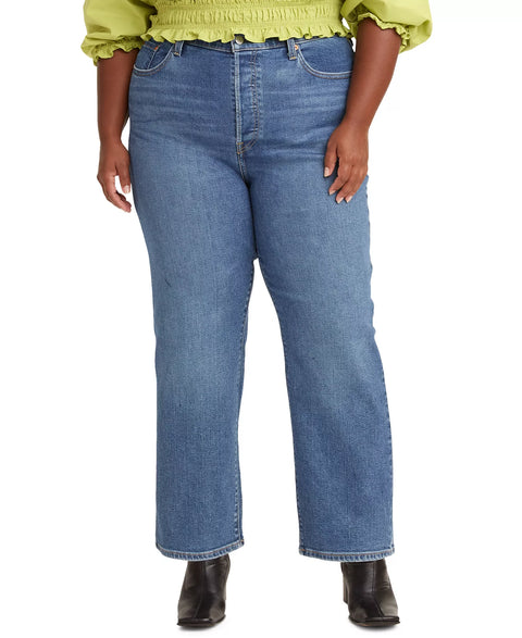 Levi's Women's Blue Trendy Plus Ribcage Straight Ankle Jeans | Levi's In Lebanon