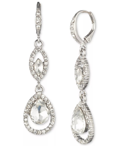 Givenchy Women's Silver Pavé Crystal Orb Double Drop Earrings | Givenchy  In Lebanon