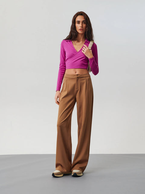 Sinsay Women's Fuchsia Striped Knit Crop Top | Sinsay In Lebanon