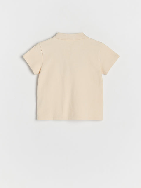 Sinsay Girl's Beige Polo T-Shirt | Sinsay In Lebanon