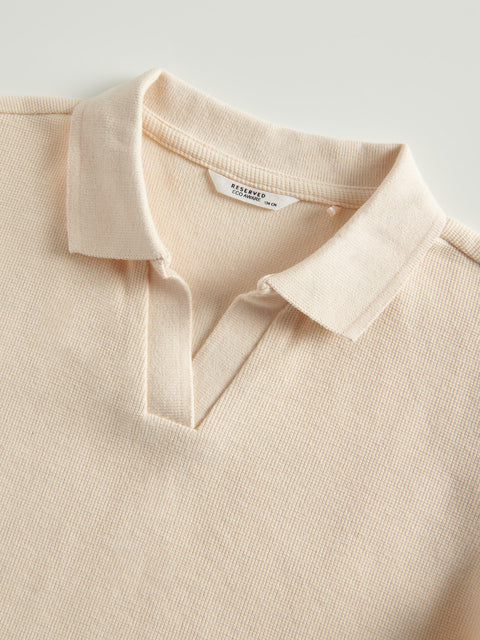 Sinsay Girl's Beige Polo T-Shirt | Sinsay In Lebanon