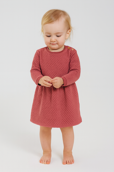 Sinsay Fox & Bunny Baby Girl's Dusty Rose Knitted Dress | Sinsay In Lebanon