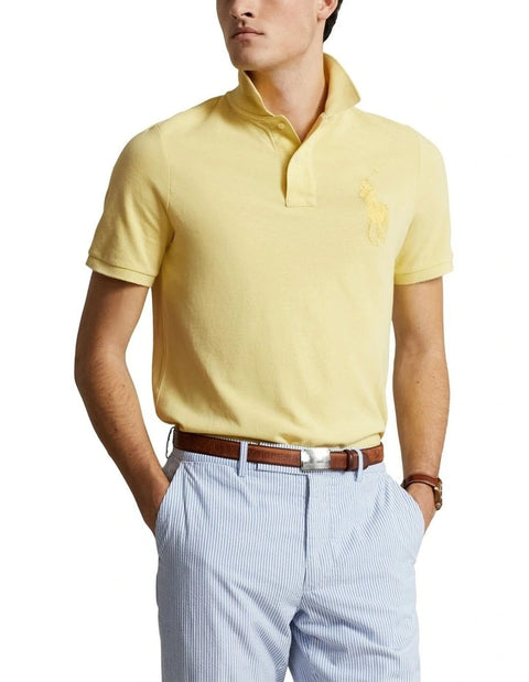 Polo Ralph Lauren Men's Yellow Custom Slim Fit Polo T-Shirt | Polo Ralph Lauren In Lebanon