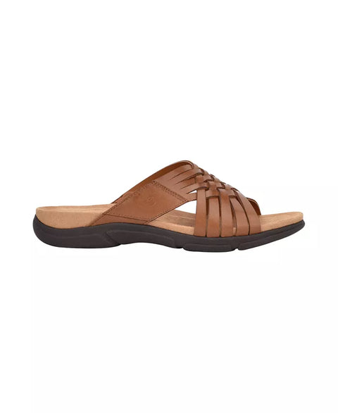 Easy Spirit Women's Camel Leather Meadow Woven Slip-On Sandals | Easy Spirit In Lebanon
