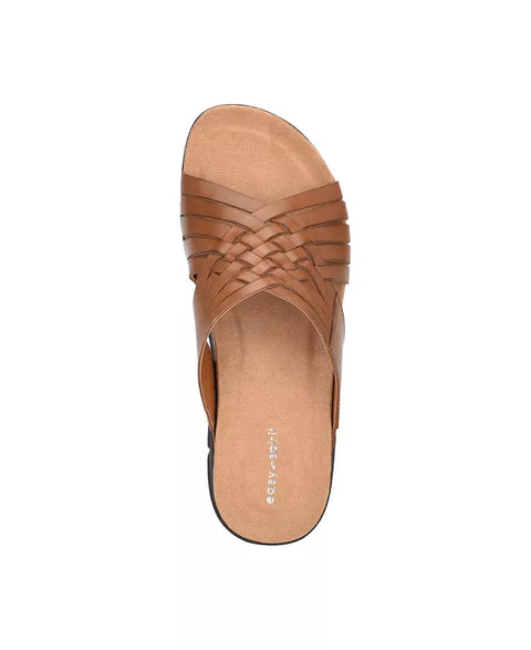 Easy Spirit Women's Camel Leather Meadow Woven Slip-On Sandals | Easy Spirit In Lebanon