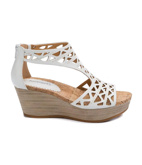 Baretraps Women's White Miriam Wedge Sandals | Baretraps In Lebanon