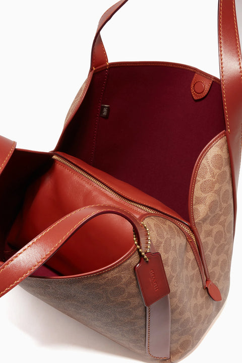 Coach Women's Brown Hadley Hobo Signature Canvas Bag | Coach In Lebanon
