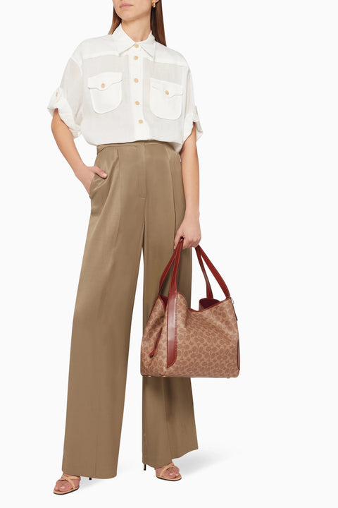 Coach Women's Brown Hadley Hobo Signature Canvas Bag | Coach In Lebanon