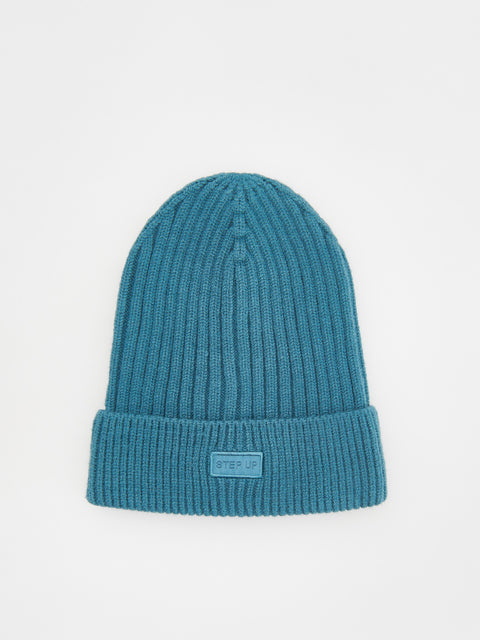 Reserved Baby Boy's Dark Turquoise Ribbed Beanie Hat | Reserved In Lebanon