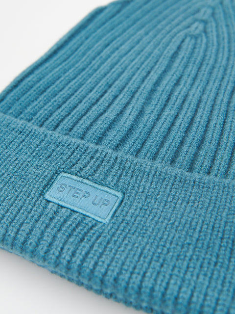 Reserved Baby Boy's Dark Turquoise Ribbed Beanie Hat | Reserved In Lebanon