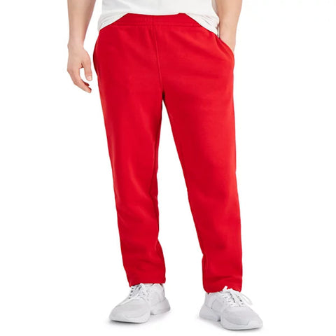 ID Ideology Men's Red Solid Fleece Sweatpants |ID Ideology In Lebanon