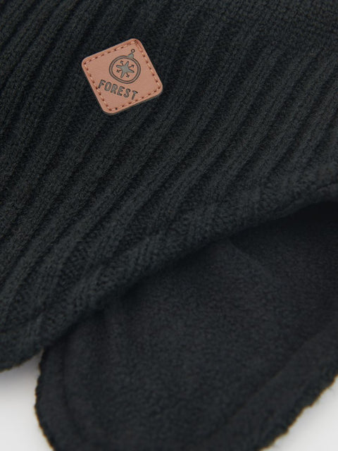 Reserved Baby Boy's Black Tie Straps Beanie |Reserved In Lebanon