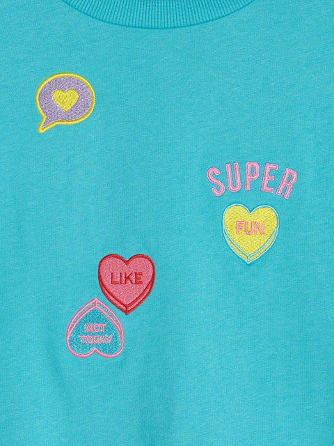 Reserved Girl's Mint Green Blouse With Embroidery | Reserved In Lebanon