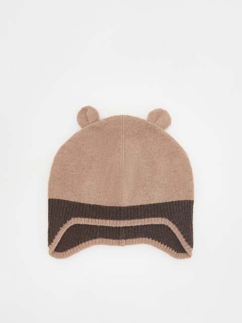 Reserved Baby Boy's Brown Wool Blend Beanie | Reserved In Lebanon