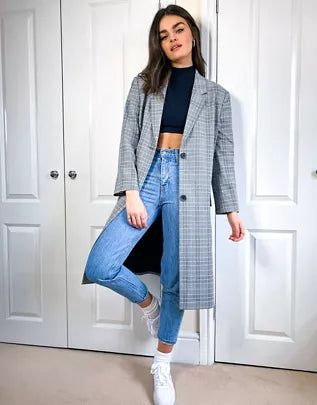 ASOS DESIGN Women's Gray Coat ANF1794
