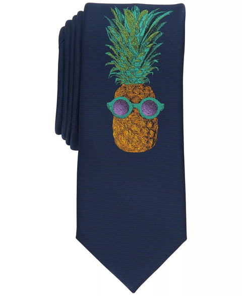 Bar III Mens Ruba Pineapple Tie Navy OS ABL103 SHR,