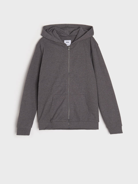Gray hoodie on a light gray background
