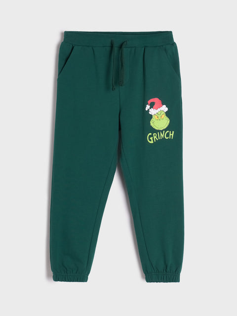Sinsay Boy's Dark Green Grinch Sweatpants  | Sinsay in Lebanon
