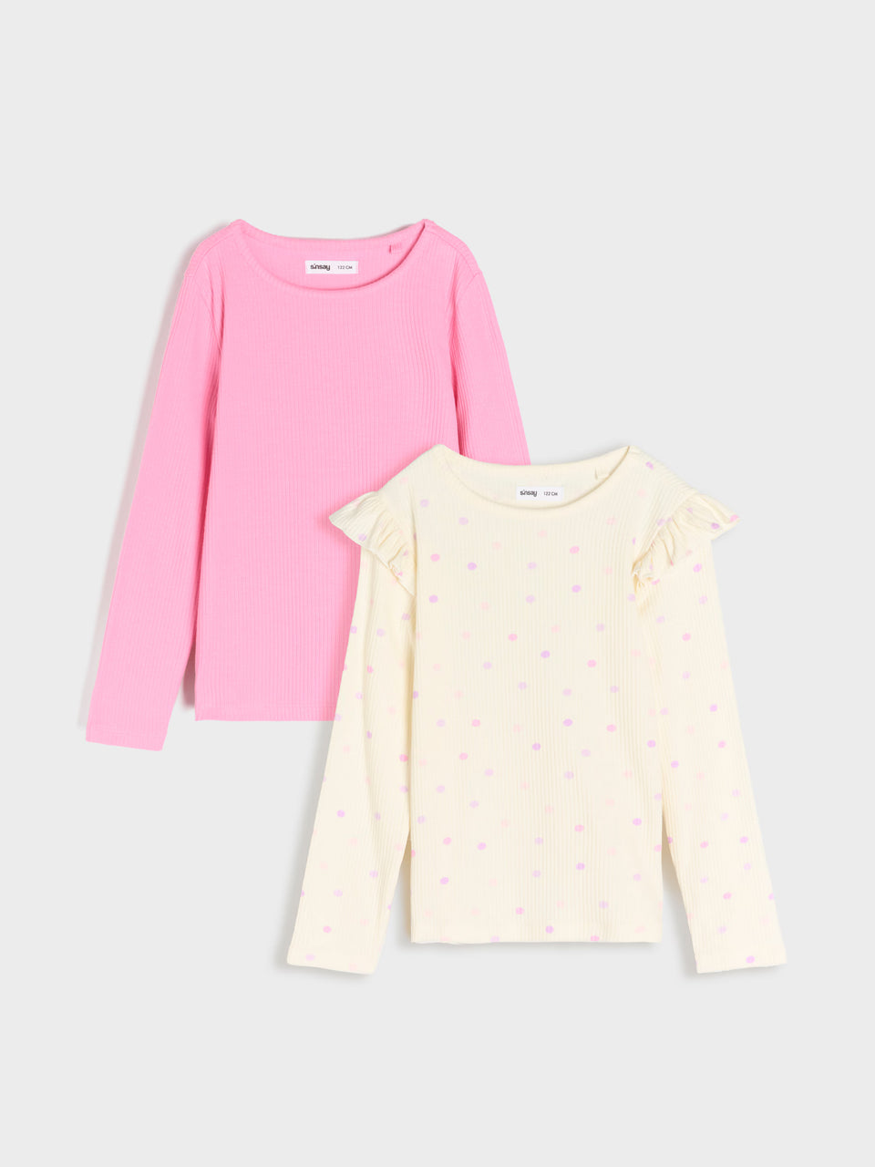 Sinsay Girl's Pink & Cream Pack Of 2 Regular Fit Blouse | Sinsay In Lebanon