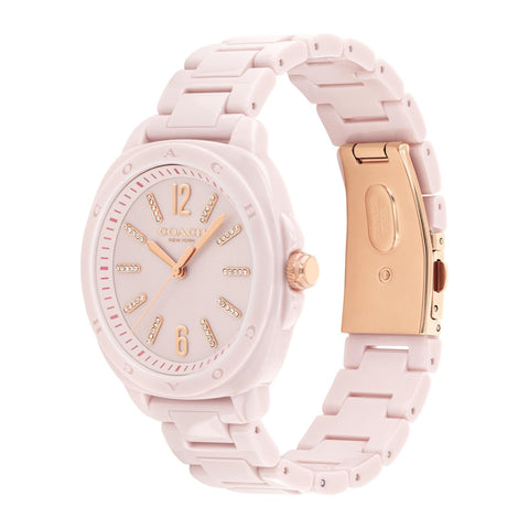 Coach Women's Kitt Blush Ceramic Bracelet Watch 38mm | Coach In Lebanon
