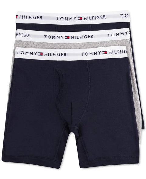 Tommy Hilfiger Men's Navy/Grey 3-Pack Classic Cotton Boxer Briefs | Tommy Hilfiger In Lebanon