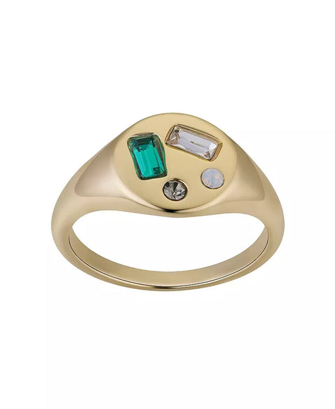 Unwritten Women's Gold Flash Plated Stone Signet Ring| Unwritten In Lebanon
