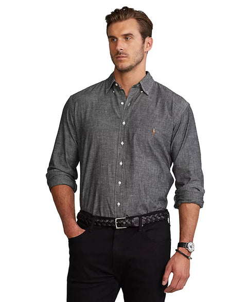 Polo Ralph Lauren Men's Gray Big & Tall Chambray Shirt|Polo Ralph Lauren In Lebanon