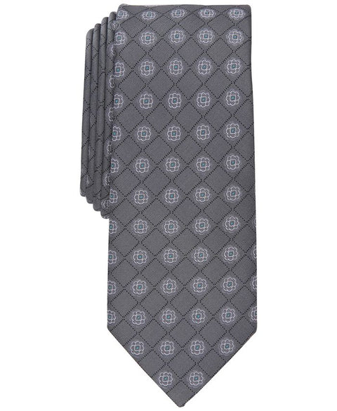 Bar III Mens Moylan Medallion Tie Grey ABL208