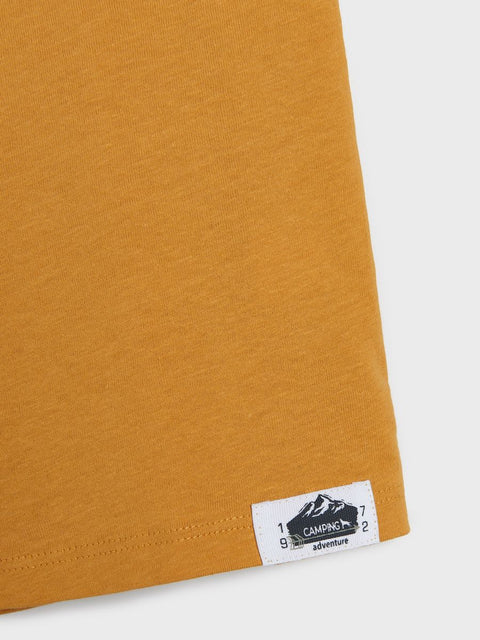 Sinsay Boy's Mustard Hiking Prints T-Shirt | Sinsay In Lebanon