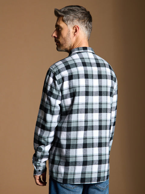 Sinsay Men's Black Checked Flannel Shirt | Sinsay In Lebanon
