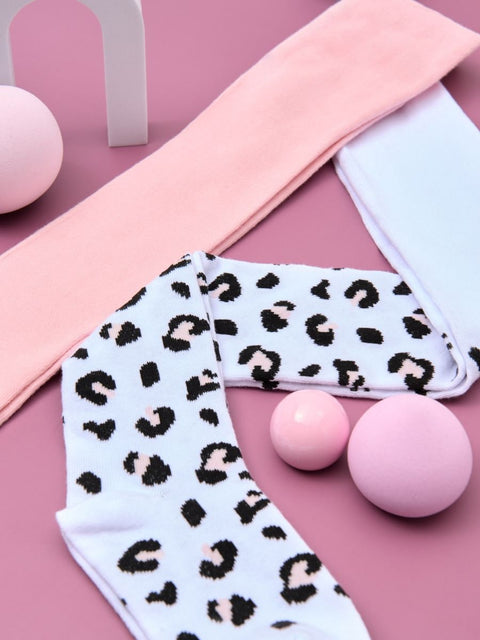 Sinsay Girl's White & Light Pink Pack Of 2 Tights | Sinsay In Lebanon