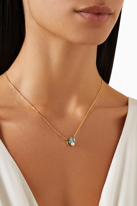 Kate Spade Women's  Victoria Blue\Gold Necklace | Kate Spade in Lebanon