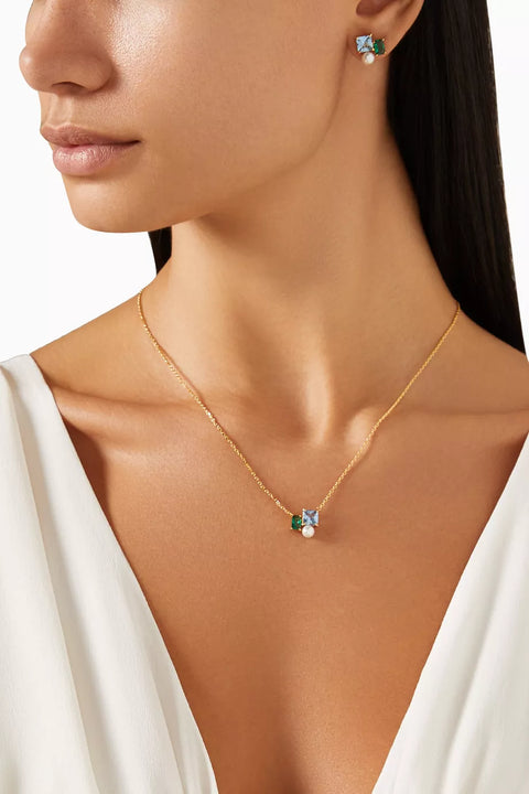 Kate Spade Women's  Victoria Blue\Gold Necklace | Kate Spade in Lebanon