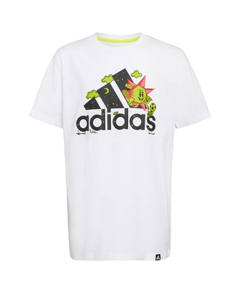 Adidas Boy's White Short Sleeve T-Shirt | Adidas In Lebanon
