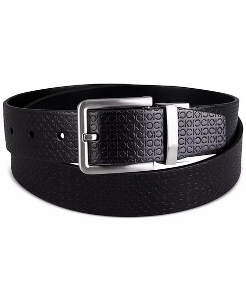 Calvin Klein Men's Black Micro Logo Strap Reversible Casual Belt | Calvin Klein In Lebanon