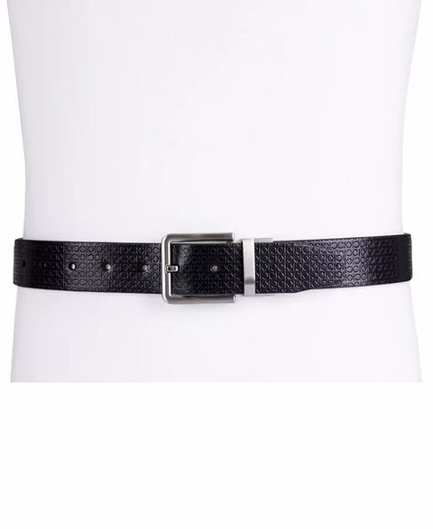 Calvin Klein Men's Black Micro Logo Strap Reversible Casual Belt | Calvin Klein In Lebanon