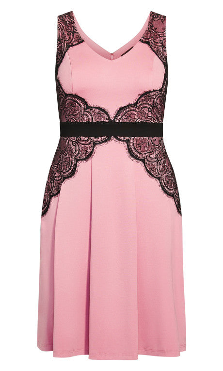 City Chic Women's Dark Pink Dress AMZ294