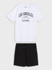 Sinsay Men's Black & White Two-Piece Short Pajamas Set With An Inscription | Sinsay In Lebanon