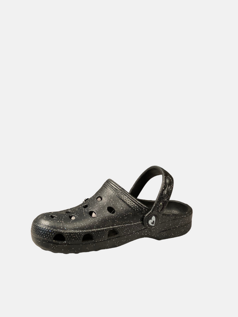 Betty Boop Girl's Glittery Black crocs Slipper SI358 shr