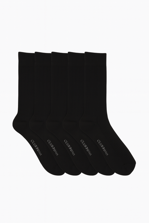 Club Room Men's Black Pack Of 5 Pairs Socks ABU704
