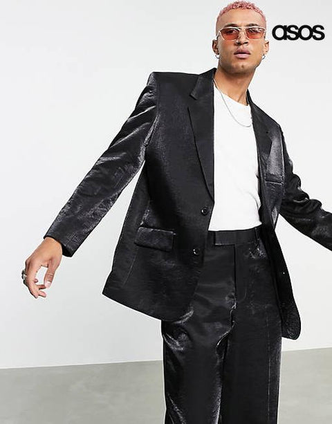 ASOS DESIGN  Men's Black Blazer AMF2015(zone 6)