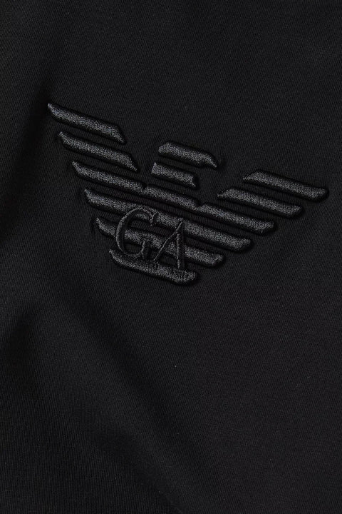 Emporio Armani Women's Black  Macro Eagle Logo T-shirt | Emporio Armani in Lebanon