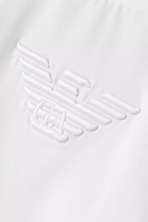 Emporio Armani Women's White  Macro Eagle Logo   T-shirt | Emporio Armani in Lebanon