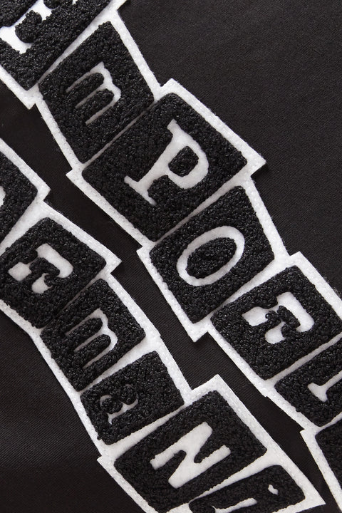 Emporio Armani Women's Black Appliqué Logo T-Shirt | Emporio Armani In Lebanon