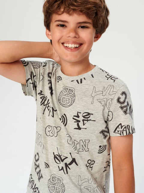 Sinsay Boy's Grey Short-Sleeve T-Shirt | Sinsay In Lebanon