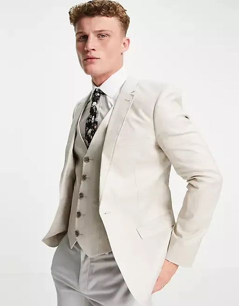 Asos Design Men's Ecru Blazer ANF1640
