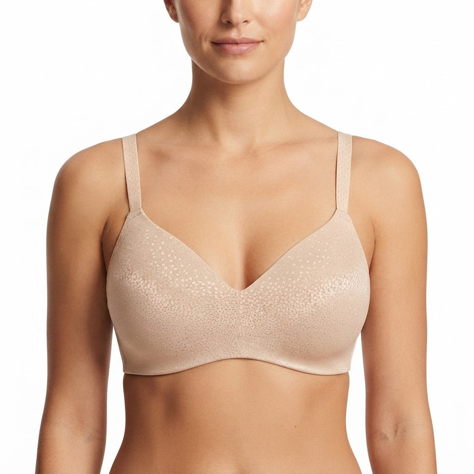 Wacoal Women's Light Beige Dot-Pattern Comfort Bra