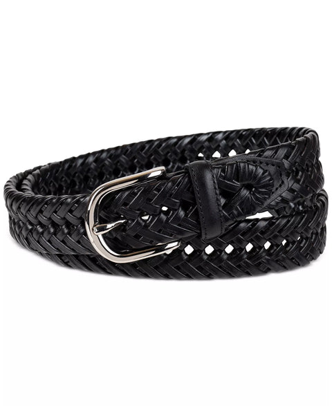 Club Room Men's Black Hand-Laced Braided Belt | Club Room In Lebanon