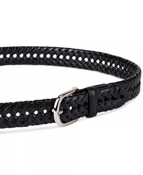 Club Room Men's Black Hand-Laced Braided Belt | Club Room In Lebanon